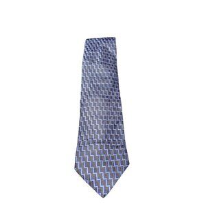 Bergamo New York Cobalt Blue Navy Neck Tie Pointed Silk